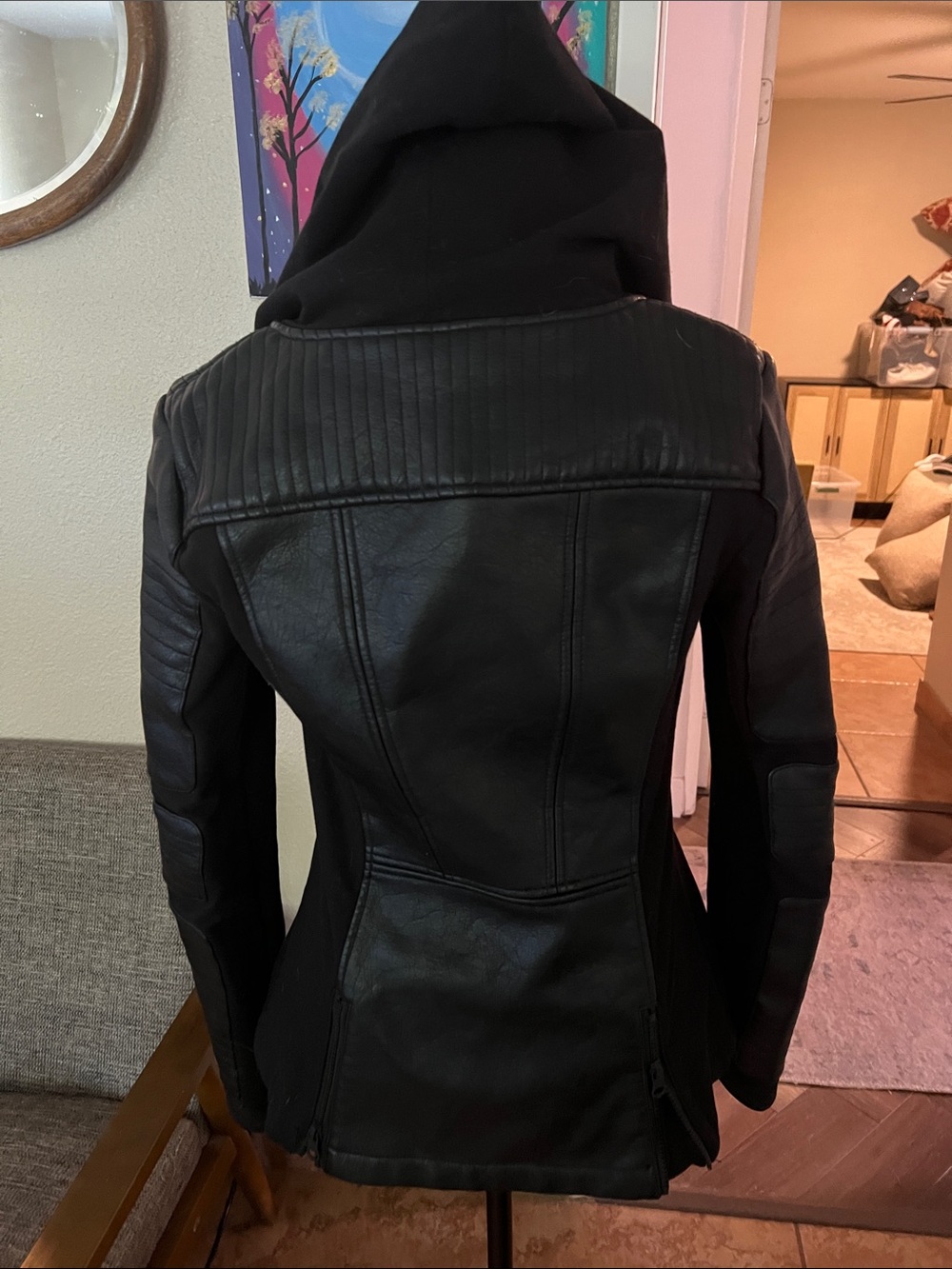blanc noir Black Jacket with Contrast Interior - Picture 11 of 16